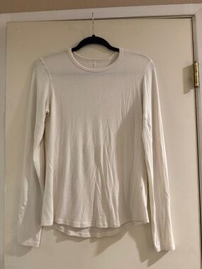 Cream Long Sleeve Lightweight Top